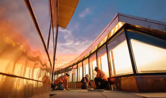 The University of Denver Commons metal wall panels