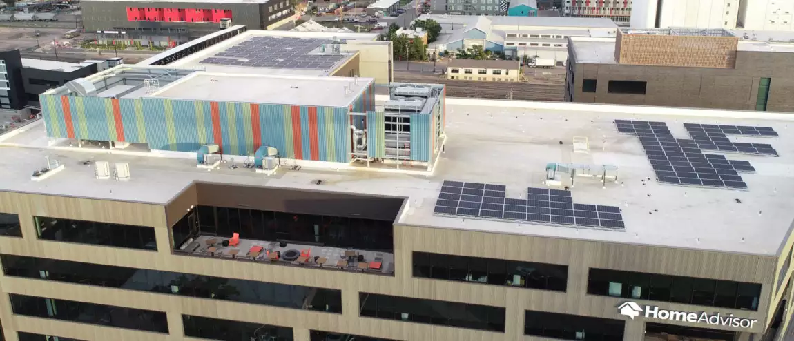 The Hub commercial solar roof