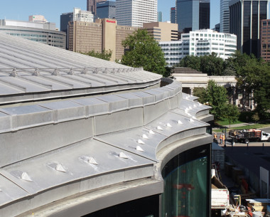 Commercial sheet metal roof with Exposed Fastners