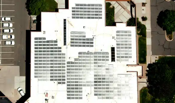 Denver City Hall solar panel installation