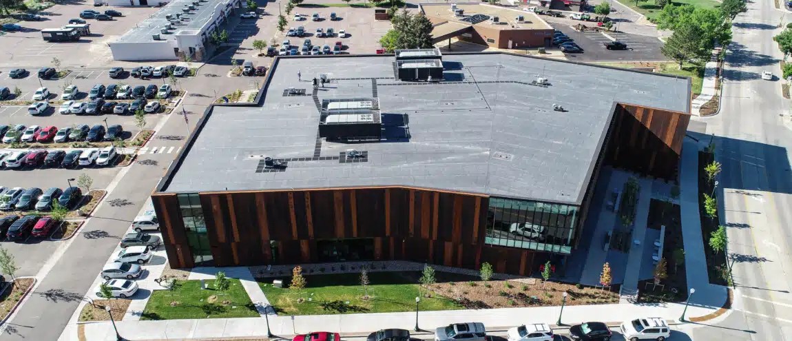 Douglas Country Library aerial view of building