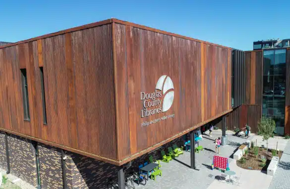 Douglas County Library logo on building