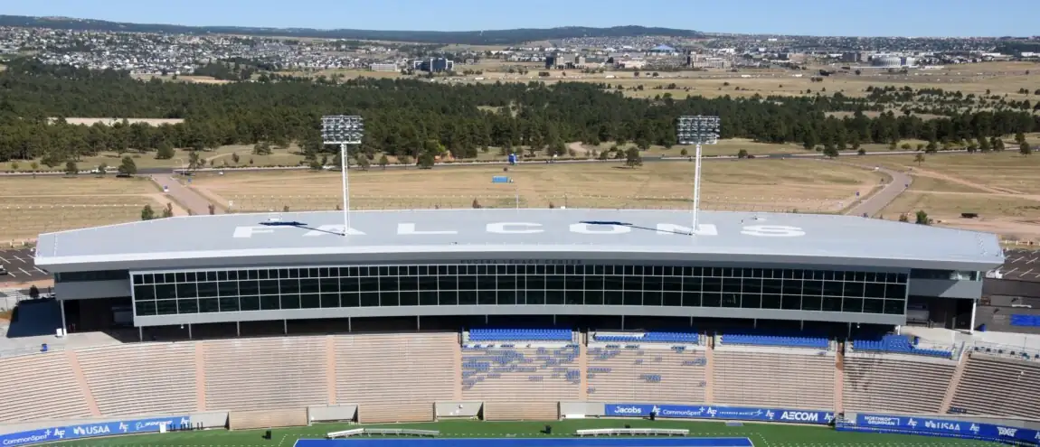 Football stadium with 